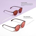 Braddell Fl-41 Migraine Glasses Light Sensitivity Rose Brown Tint Medium Small
