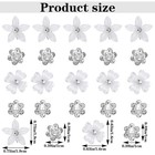 20pcs Mini Rhinestone Hair Pins Small Mini Pearl Claw Clips With Flower Design
