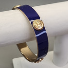 Vintage Nautical Bangle Bracelet Earrings Lot Of 3 Blue Enamel Anchor Boat Avon