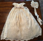 Baptism Christening Dress   Bonnet