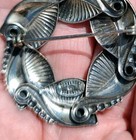 Vintage Danecraft Floral Sterling Silver Brooch   Pin  12g