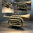 Antique Designer Polished Solid Brass Handmade Bugle Instrument Trumpet Gift