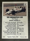 Indy Mario Andretti Autographed 1992 Legends Of Indy Card