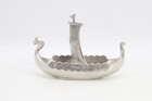 Vintage Norwegian Pewter Viking Ship Tpb Tinn Per Norge Mini 1970s