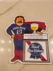 2 Vintage Pabst Blue Ribbon Beer  cool Blue    Haams Beer Heavy Hitter