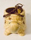 Vintage Ceramic Turtle Hanging Planter Japan Mid-century Mcm Retro Decor Pottery