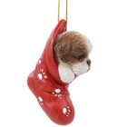     New Pacific Giftware Ornament Shih Tzu Dog Christmas Holiday Stocking Sock
