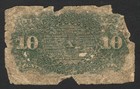 Fourth Issue Us Fractional Currency 10 Cents - 4th Issue 10c Green Back Net