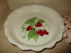Vintage Ceramic Lattice Cover With Pie Plate Strawberry Design