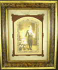 Antique 5 Tier Eastlake Victorian Deep Walnut Picture Frame - Ornate Mats