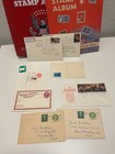 Large Vintage Stamp Collection Album Fdc Covers Letters Us   World Lot