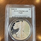 2008-w American Silver Eagle Dollar Pr69dcam Pcgs Proof 69 Deep Cameo