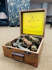 Antique Sextant With Wooden Box Nautical Brass Marine Captain Sextant - Astrolab