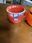 Pillsbury Lot Of 4 Vintage Funny Face Plastic Drink Cup Mugs 1970s Well Loved