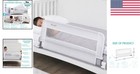 33-inch Safety Swing Down Crib Rail Guard For Toddlers - White  Durable Design