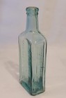 Antique Dr Pierces Golden Medical Discovery Glass Bottle Aqua Blue Vintage 1870s