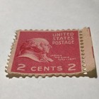 Vintage Rare 1938 Red John Adams  2 Cent Us Postage Stamp