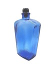Cobalt Blue Textured Glass Carafe Decanter Vintage Bottle W  Stopper 30oz Canada