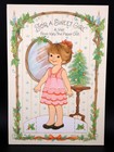 Vintage Christmas Paper Doll Uncut Card With Envelope For A Sweet Girl Hallmark