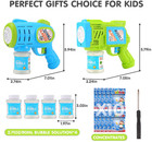 2 Pack Bubble Guns For Kids  Led Light Up Bubbles Machine Blower