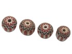 Antique Glass Chevron Trade Beads 6 Layer - Lot Of 4