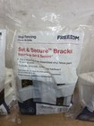 Qty  3 Freedom Outdoor Secure White Vinyl Fence Bracket Set 3 Inch 73004620 