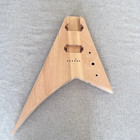 V Shaped Diy Electric Guitar Kit Mahogany Body Hh Humbucker Maple Neck Bk Part