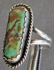 Vintage Native American Sterling Silver Blue Green Turquoise Handmade Ring 9 25