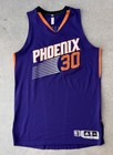 Phoenix Suns Jersey 2xl Jon Leuer Game Worn Purple Nba Adidas Rev30 Wisconsin