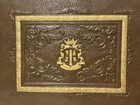 Antique Victorian Style Leather Photo Album Scrap Book Junk Journal 15 5x 11 5   