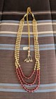 Nazranaa Mens White And Pink Pearl Necklace - New With Tags - Never Worn
