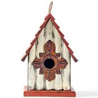 Wooden Bird House Indoor Outdoor Decor Hanging Garden Birdhouse 8 94  H 8 94 h