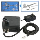 Airbrush Kit Mini Air Compressor Gravity Feed Dual-action Spray Brush   Hose