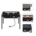 Portable Propane 225 000-btu 3 Burner Gas Cooker Outdoor Camping Stove Grill