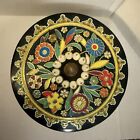 Vintage Daher Black Floral Series Embossed Biscuit Tin Box Made In England 1975