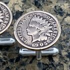New Cufflinks Antique Vintage Indian Head 100 Year Penny Coin Currency Americana