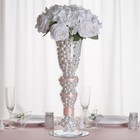 8 Pcs 20  Tall Clear Glass Trumpet Vases Wedding Party Centerpieces