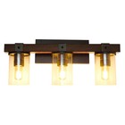 Industrial Rustic Lantern Restored Bath Vanity Ceiling Light Brown -