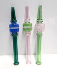 6    Beautifully Designed Premium Glass Piece Straw     Assorted Colors