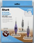 Shark Xt3601 Steam Pocket Dirt Grip Washable Pads 2-pack Rectangle Mop Pads