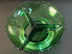 Vintage Green Divided Dish Krome Kraft Farber Brothers