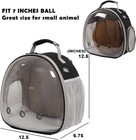 Small Animal Travel Backpack With Clear Bubble Window  Airline Approved  black 