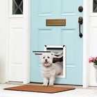 Aluminum Frame Doggie Door - Up To 30 Lbs  Double Soft Flaps With Magnetic