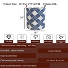 80l Waterproof Laundry Hamper In Family Leather Handle Laundry Basket In Dorm   