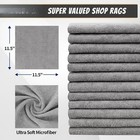 Store Towels  200 Pack  Gray Microfiber Cleaning Cloths Bulk  11 5 X 11 5 Inches
