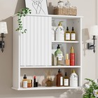 Wall Mount Bathroom Cabinet White Medicine Cabinet Storage Organizer With 1 Door