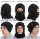 Distressed Balaclava Ski Mask Winter Knitted Warmer Full Face Mask For Men Women