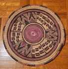 African Woven Coil 14 3 4  Flat Basket Hot Plate Pad Table Wall Decor Art
