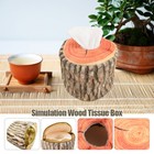 Imitation Stump Tissue Box Napkin Holder Case Paper Cover Home Kitchen Decor Us