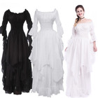Medieval Gothic Dress Women Cosplay Costume Prom Princess Gown Plus Size 5xl
